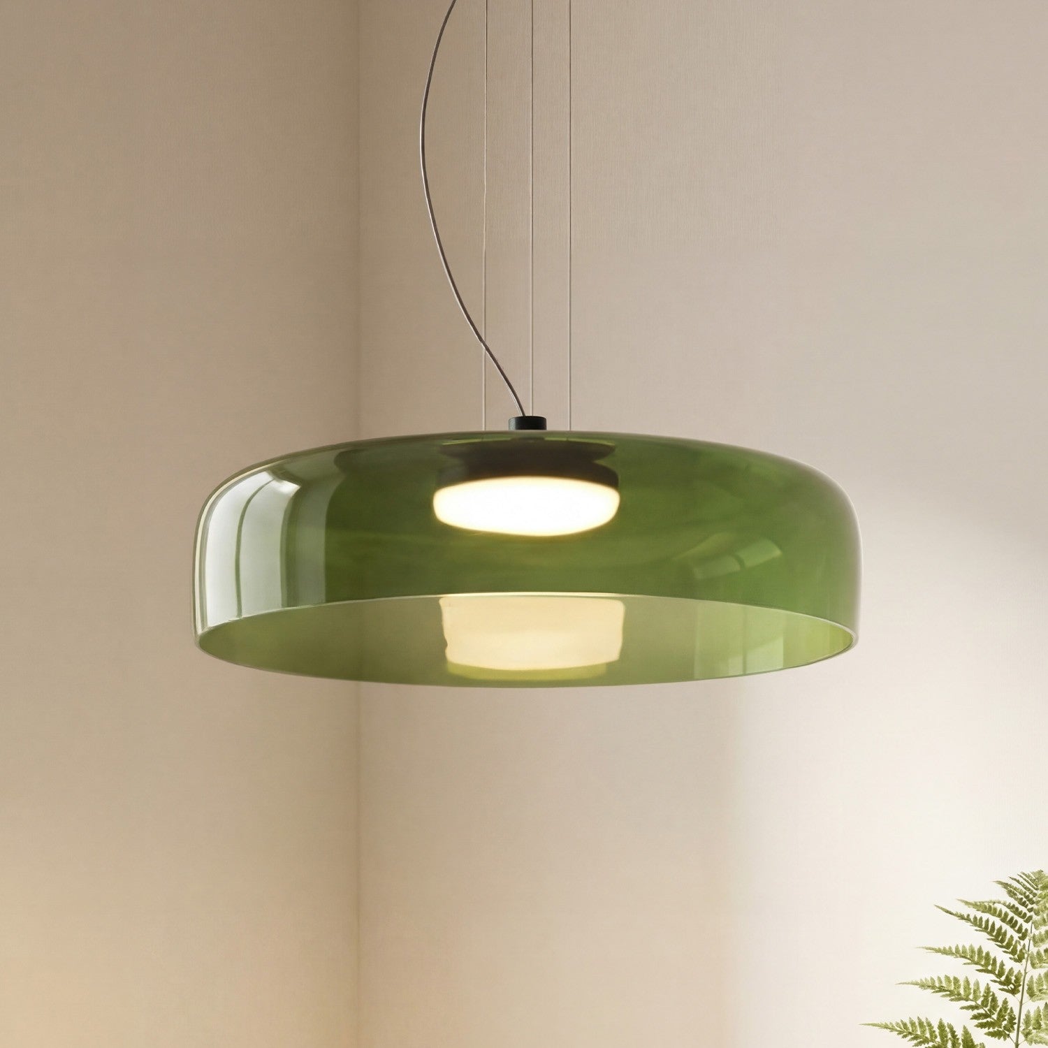 Zaire Bowl Shaped Layer Stained Glass Pendant Light