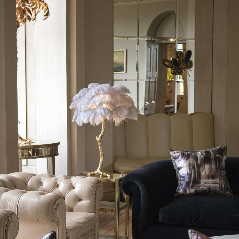 Marco Ostrich Feather Table Lamp
