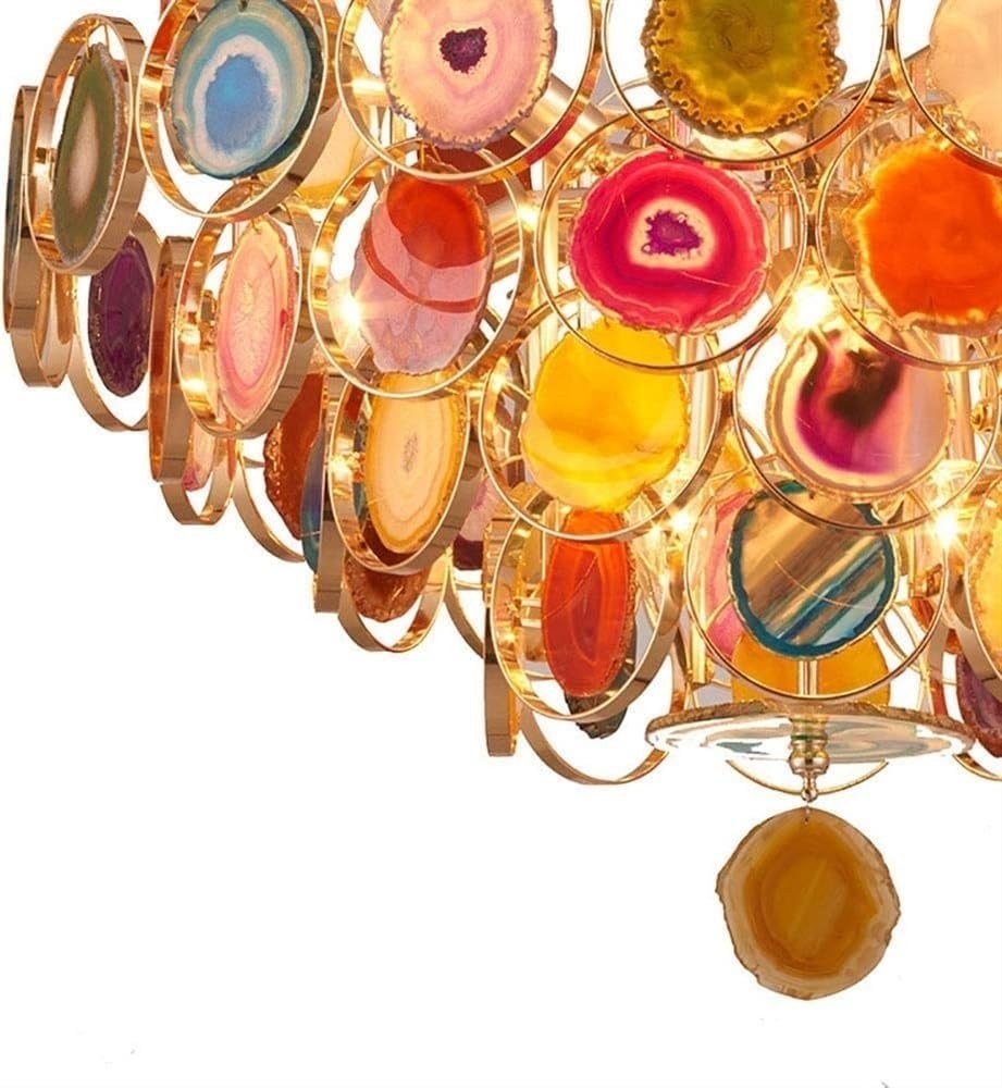Gideon Slice Agate Tower Chandelier