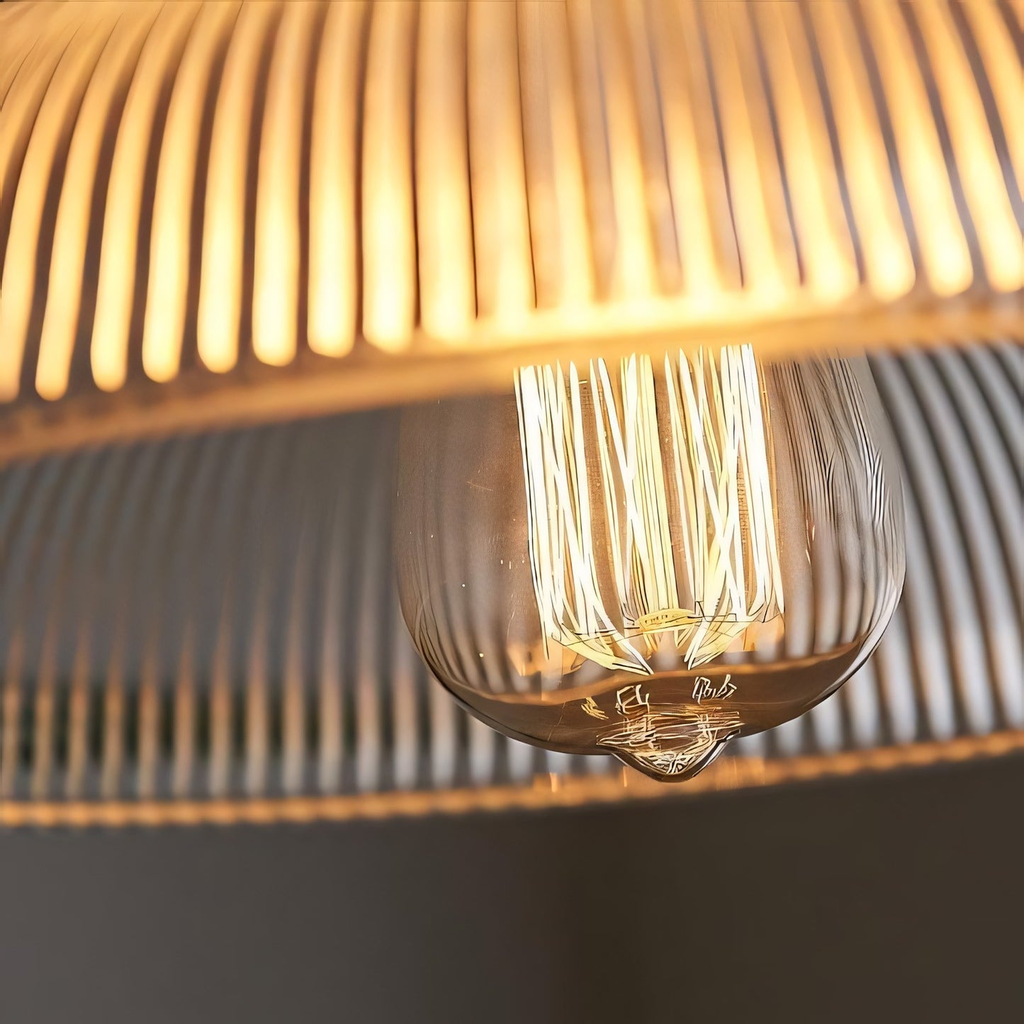 Aevia Vintage Transparent Striped Glass Pendant Light