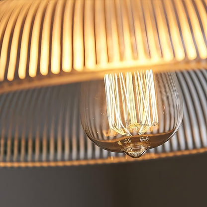 Aevia Vintage Transparent Striped Glass Pendant Light