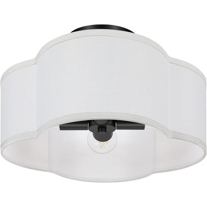 Lisi Modern Fabric Semi Flush Mount Ceiling Light