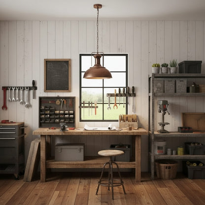 Soliviel Industrial Metal Dome Pendant Light