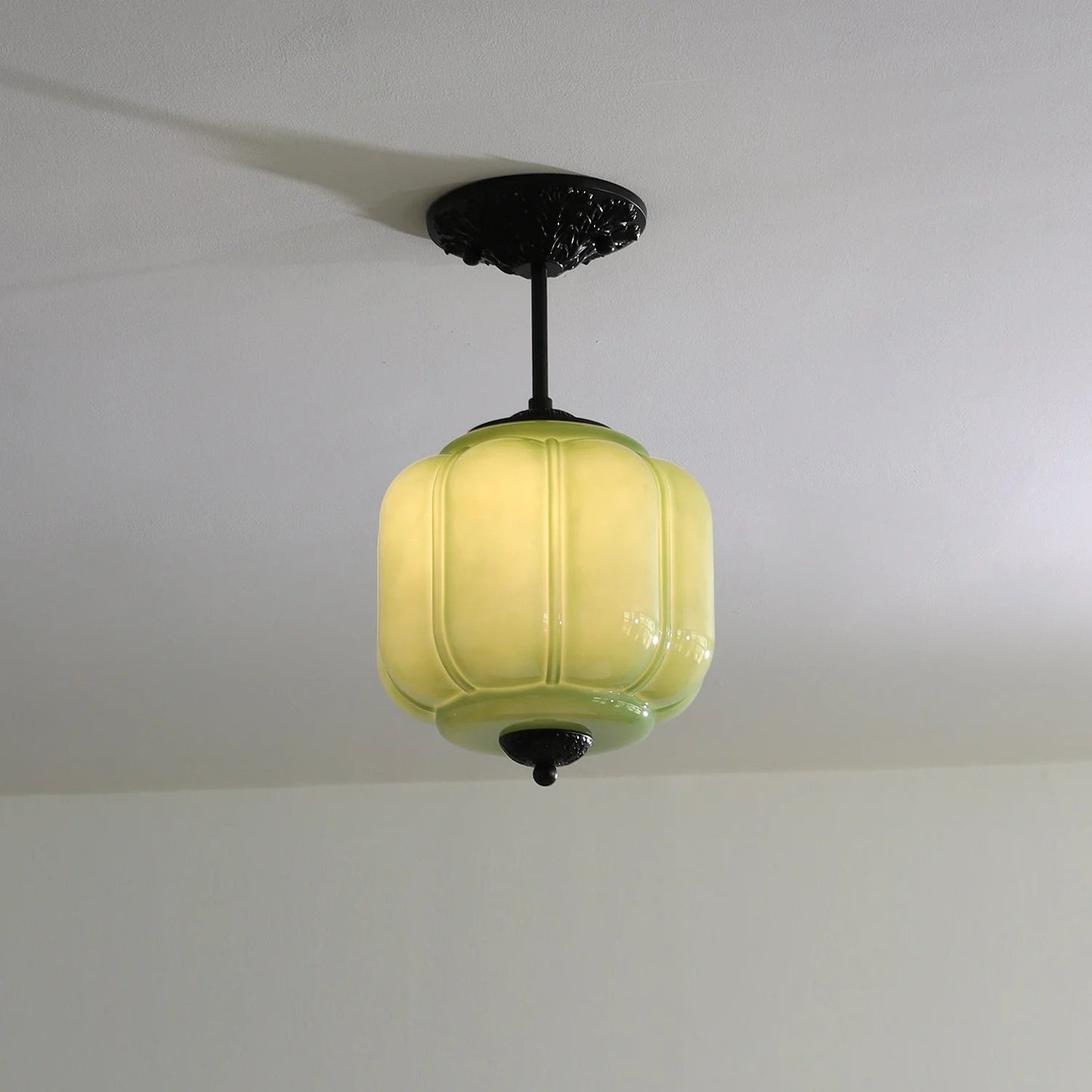 Conran Vintage Milk Glass Lantern Eloise Ceiling Light