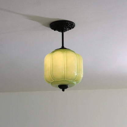 Conran Vintage Milk Glass Lantern Eloise Ceiling Light