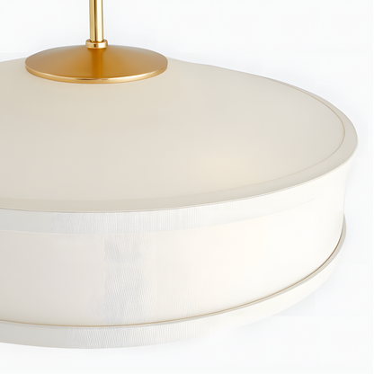 Delaney Rustic Fabric Drum Semi-Flush Mount Ceiling Light