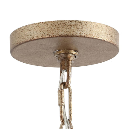 Bradley Industrial Distressed Metal Drum Shade Chandelier