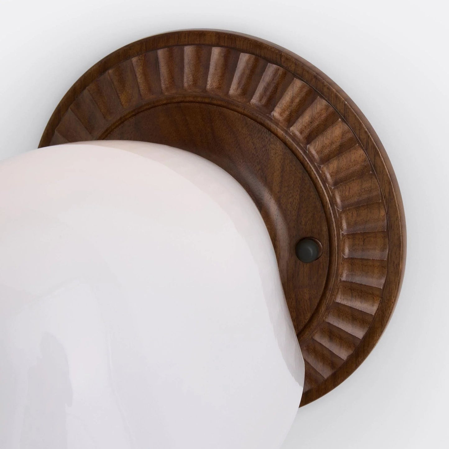 Pyrvyn Mid-Century Modern Milk Glass Shade Wall Sconce