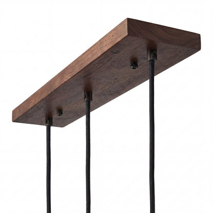 Carver Retro LED Travertine 3 Light Pendant Light