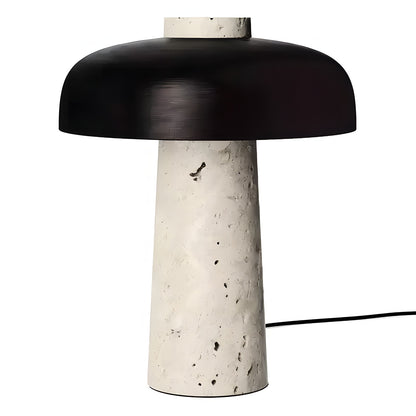 Salma Travertine Mushroom LED Table Lamp