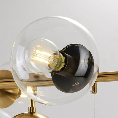 Celestina 6 Light Linear Glass Orb Pendant Light