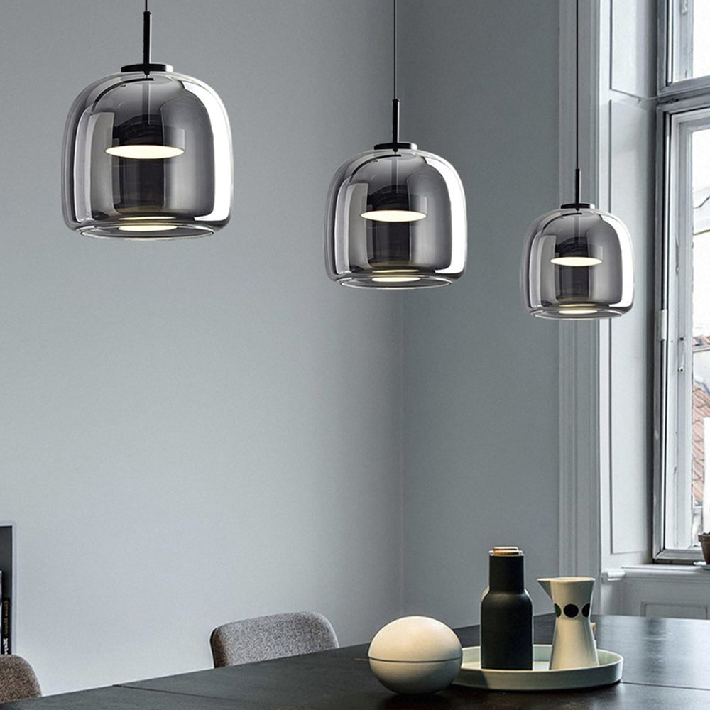 Raith Mouth Blown Glass Shade Pendant Light