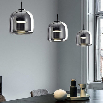 Raith Mouth Blown Glass Shade Pendant Light