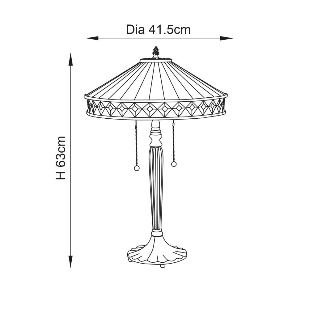 Zephira Tiffany White Glass Table Lamp