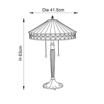 Zephira Tiffany White Glass Table Lamp
