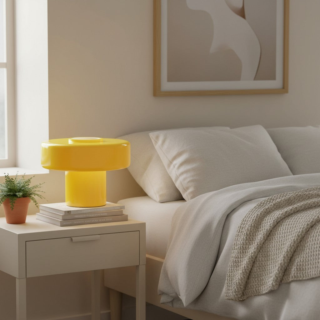 Aetheris Modern Colorful Glass Mushroom Table Lamp