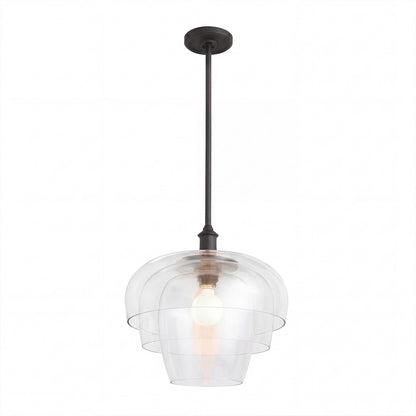 Xena Scandinavian Layered Clear Glass Pendant Light