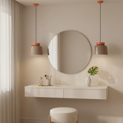 Smith Modern Nordic Bauhaus Macarons Bowl Shade Ceramic Pendant Light