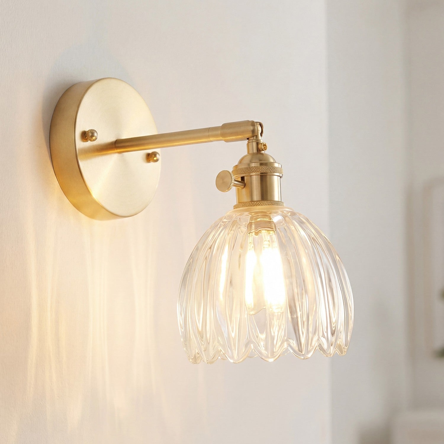 Elara Vintage Glass Tulip Sconce