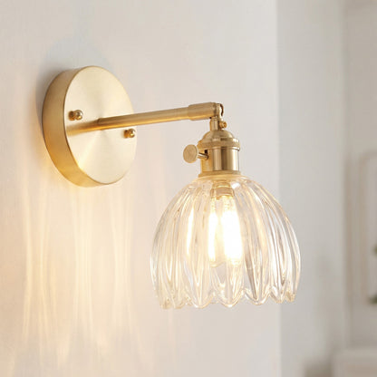 Elara Vintage Glass Tulip Sconce