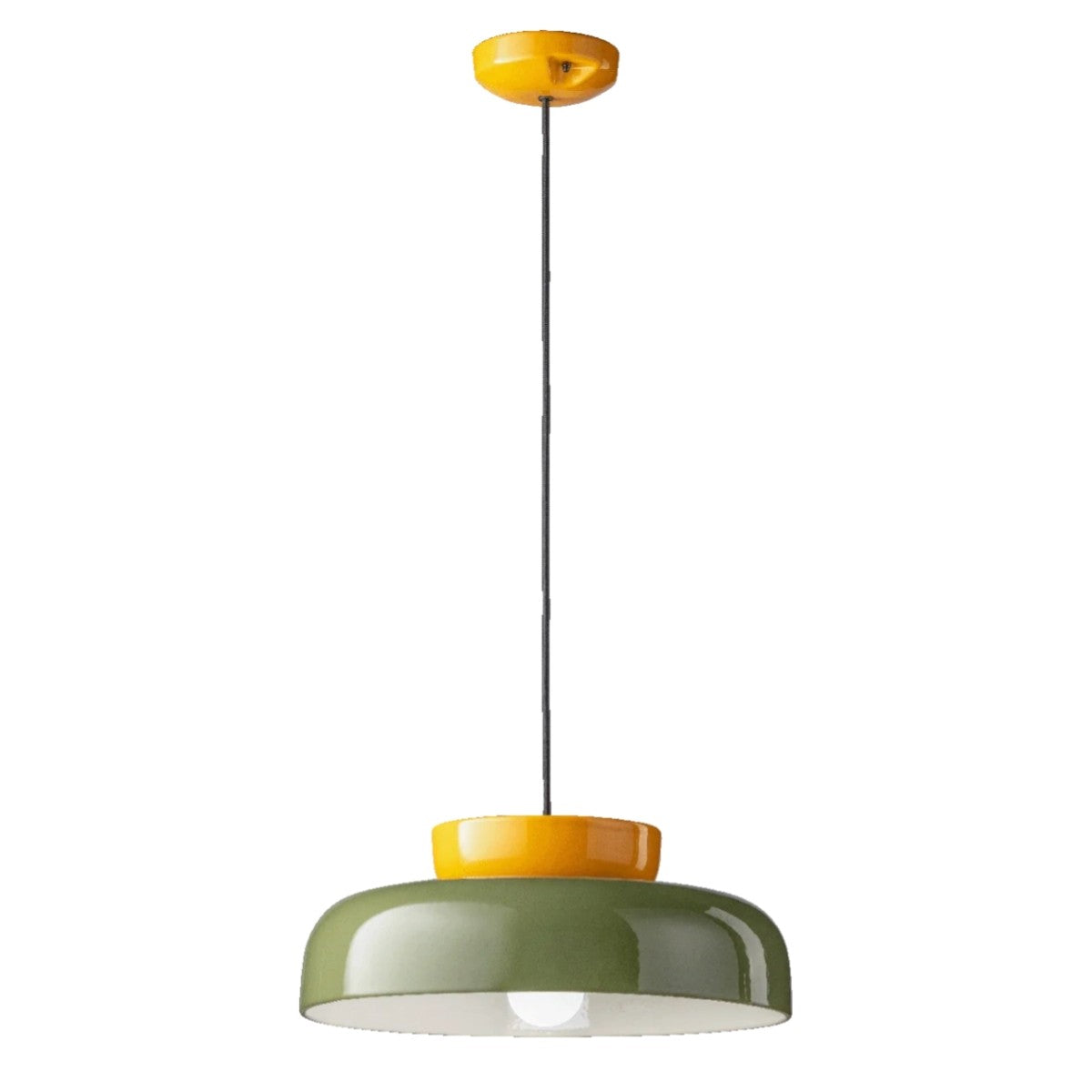 Smith Modern Nordic Bauhaus Macarons Bowl Shade Ceramic Pendant Light