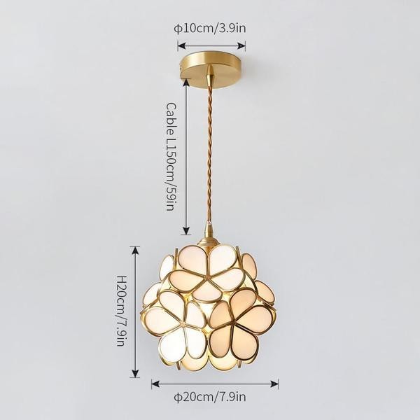 Viviana French Country Glass Petal Pendant Lights