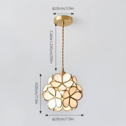Viviana French Country Glass Petal Pendant Lights