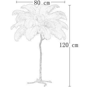 Aita Ostrich Feather Floor Lamp