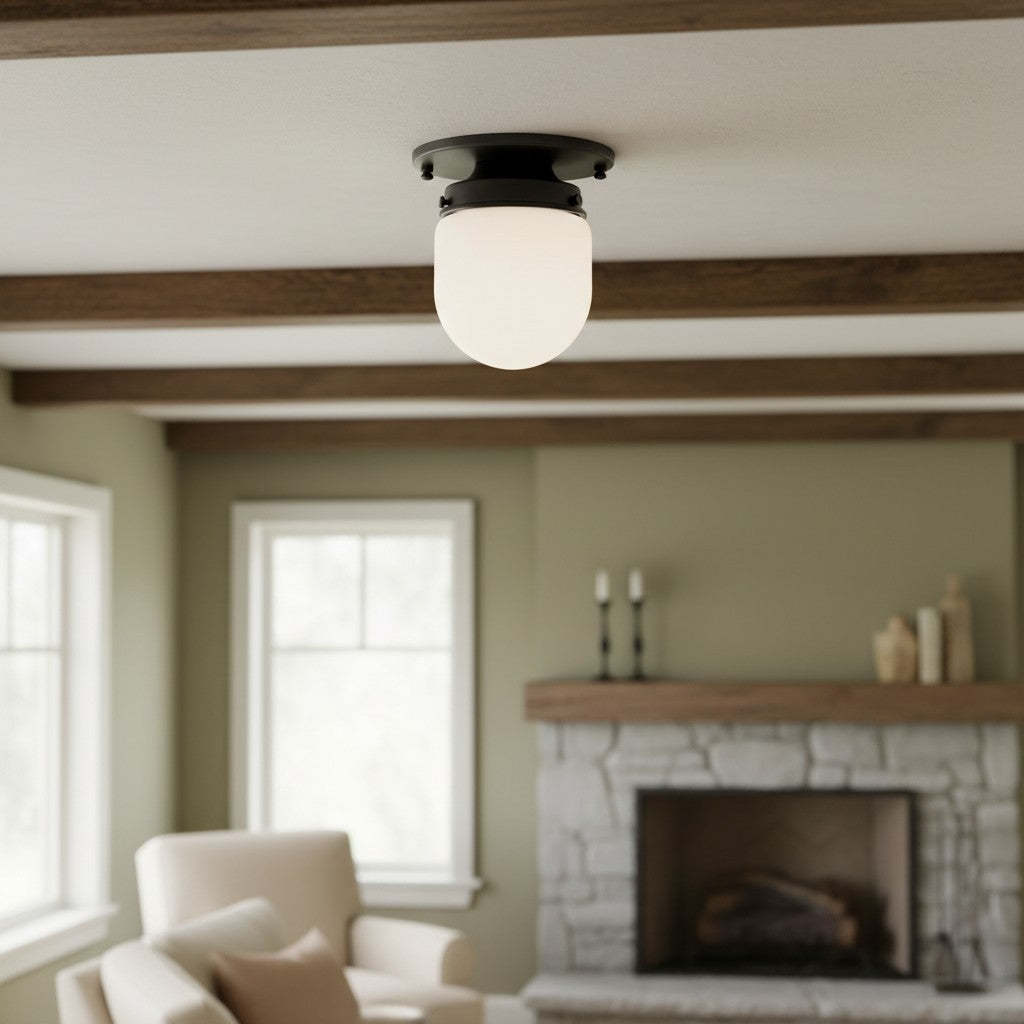 Roger Modern Brass Flush Mount Metal Ceiling Light