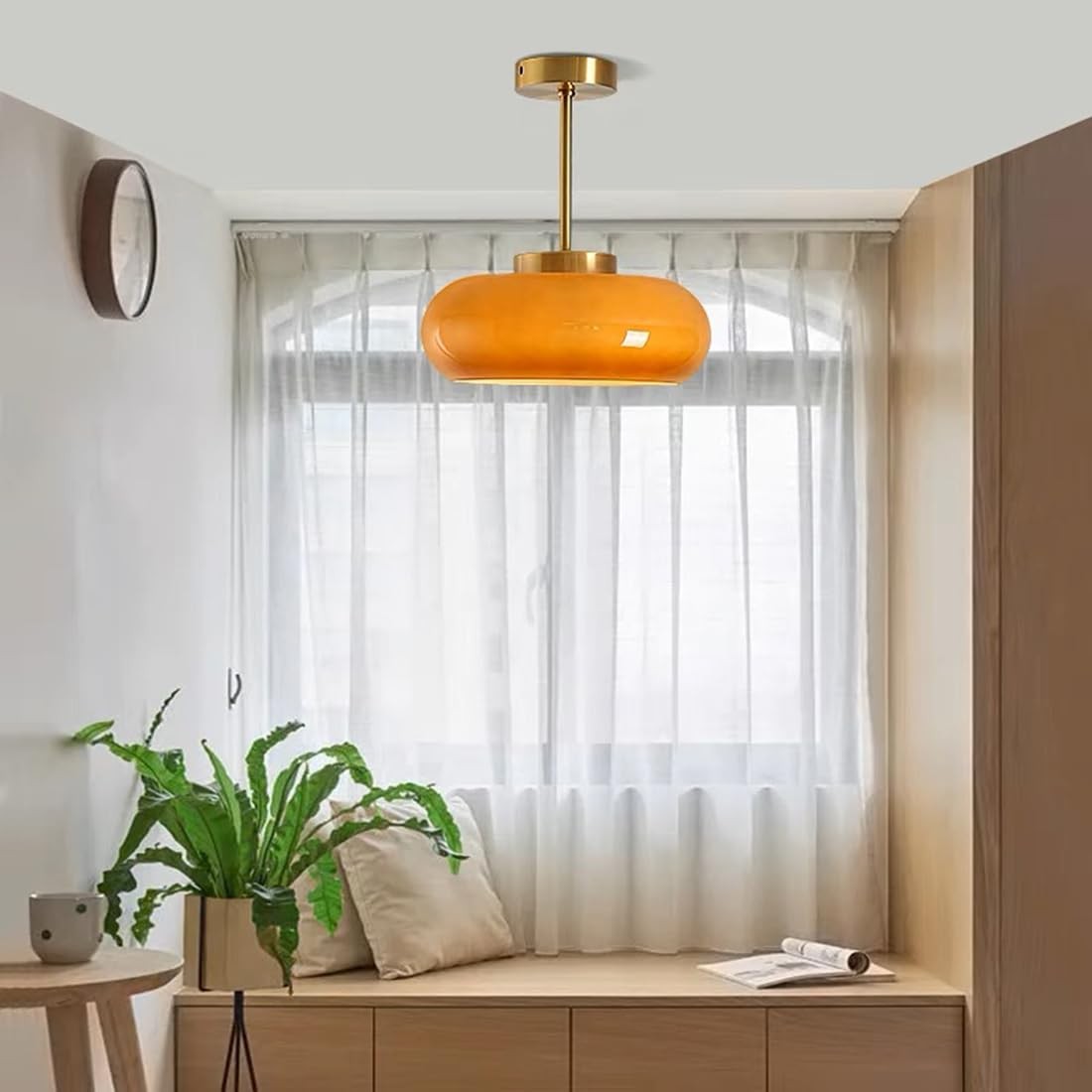 Oziro Vintage Donut Round Glass Ceiling Lights