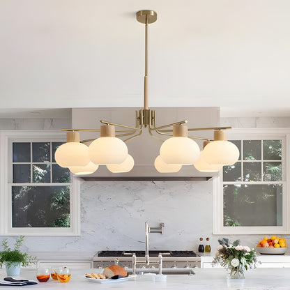 Jesper Gold Modern Frosted Glass Chandelier
