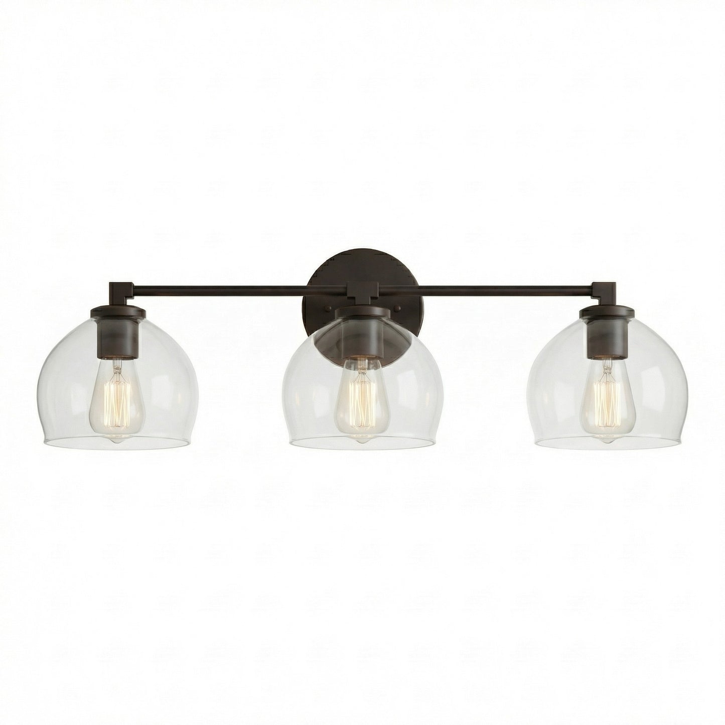 Conrad Vintage 3 Heads Bellflower Glass Wall Sconce