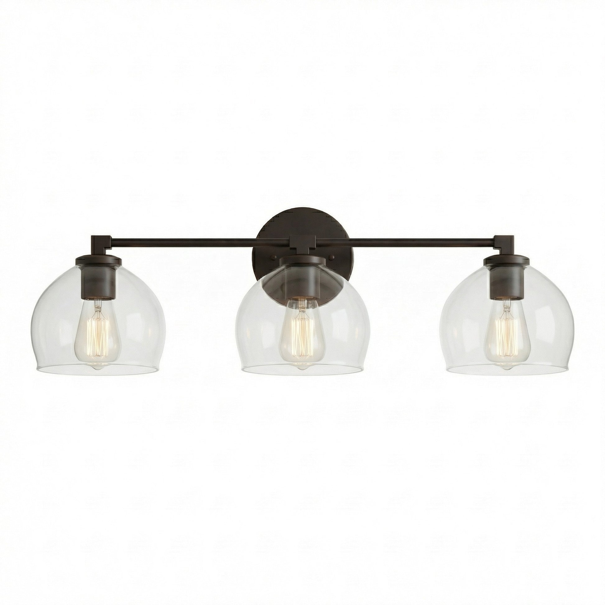 Conrad Vintage 3 Heads Bellflower Glass Wall Sconce