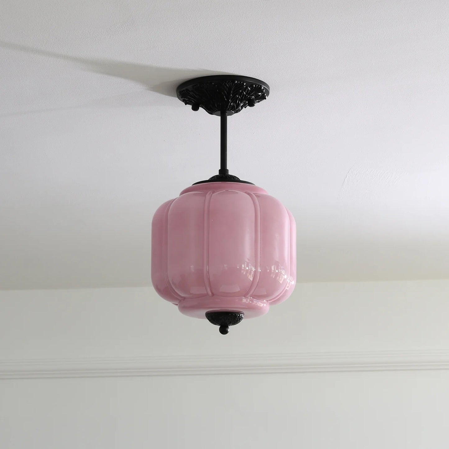 Conran Vintage Milk Glass Lantern Eloise Ceiling Light