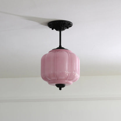 Conran Vintage Milk Glass Lantern Eloise Ceiling Light