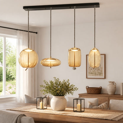 Lewis Modern LED Geometric Glass Pendant Light