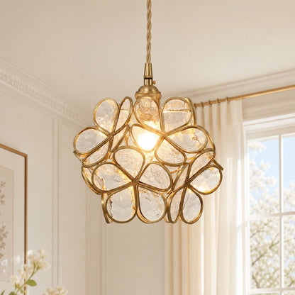 Viviana French Country Glass Petal Pendant Lights