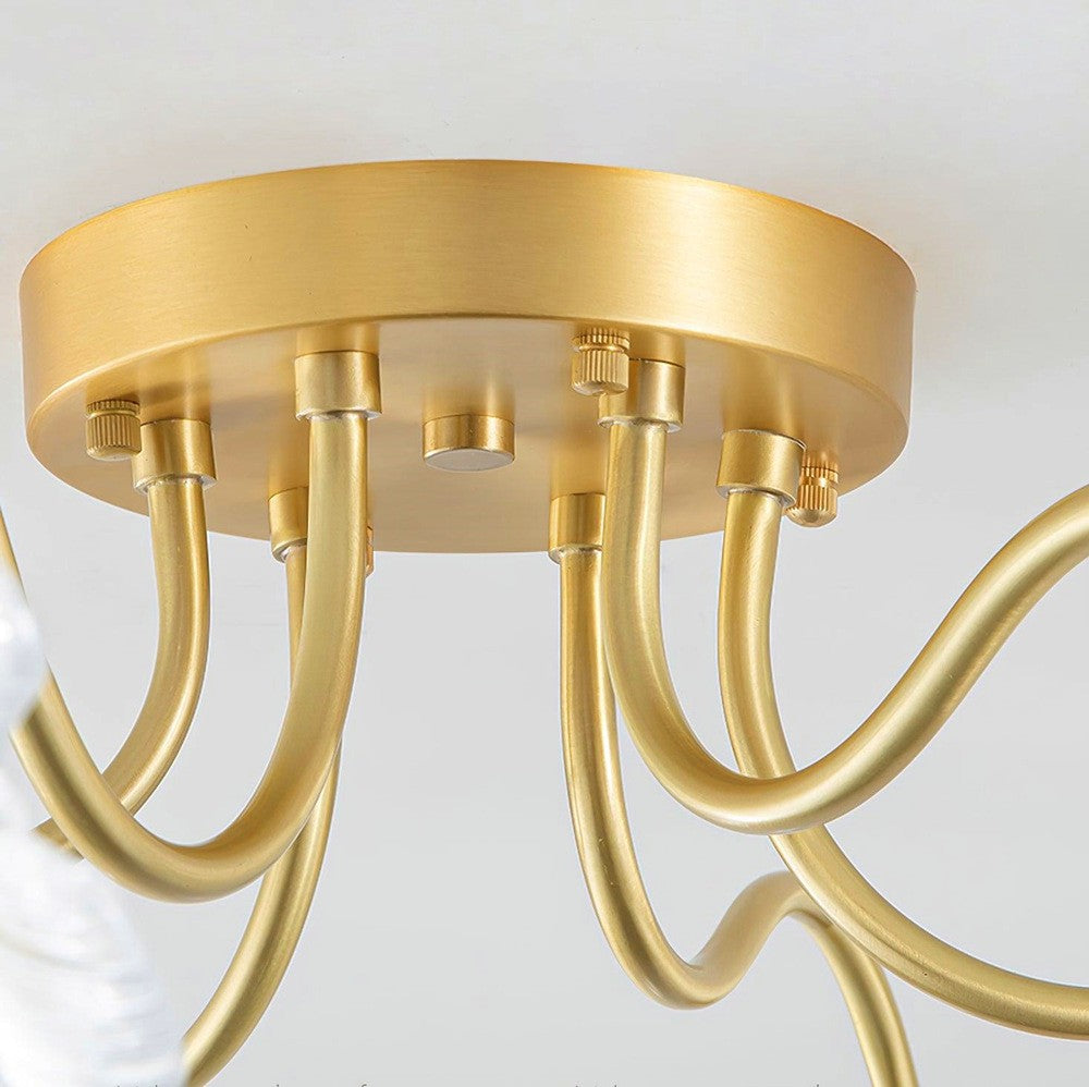 Pranavi Lotus Leaf Glass Ceiling Light