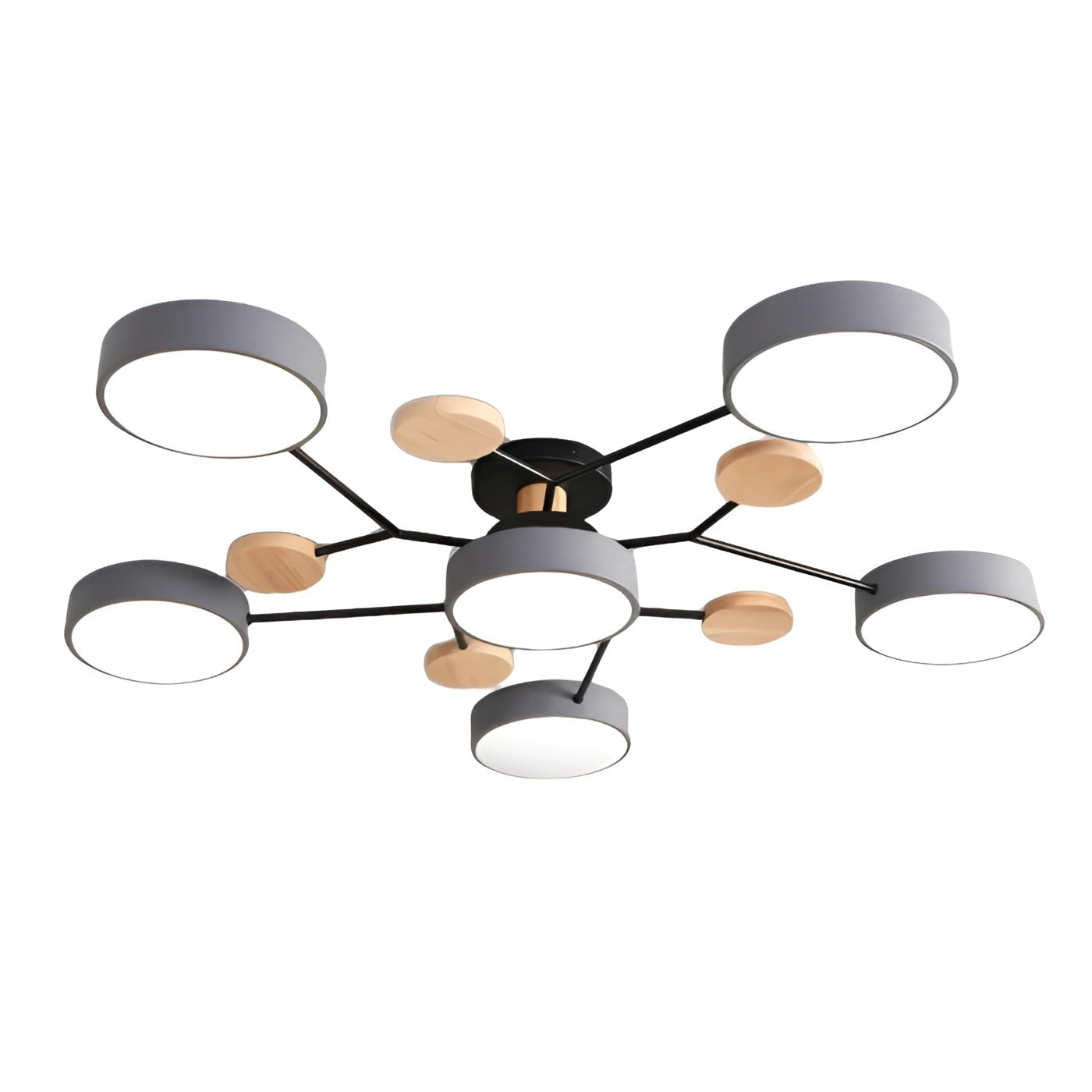 Phelith Scandinavian Round Molecule Branch Led Ceiling Light