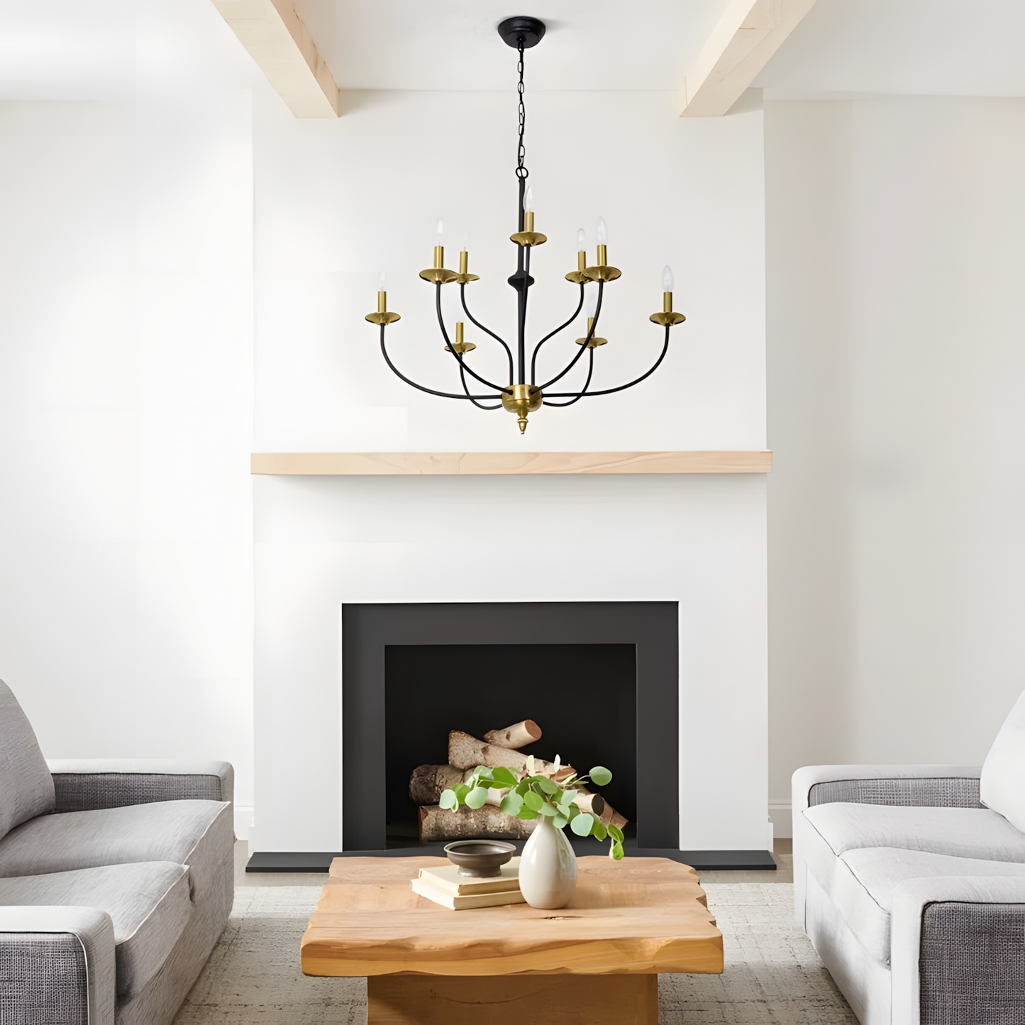Caelestis Farmhouse 9 Light Metal Chandelier