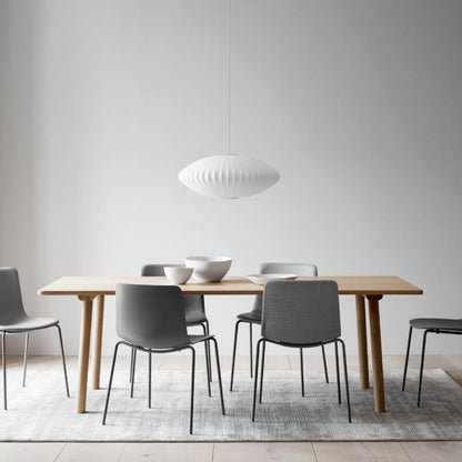 Leocadia White Saucer Nelson Bubble Pendant Light