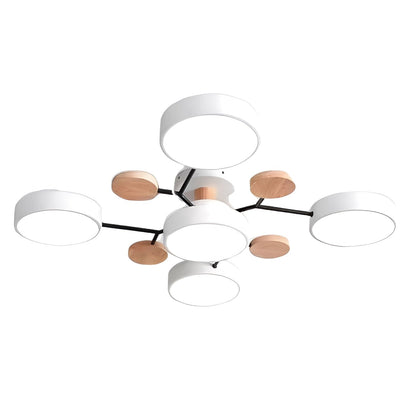 Phelith Scandinavian Round Molecule Branch Led Ceiling Light