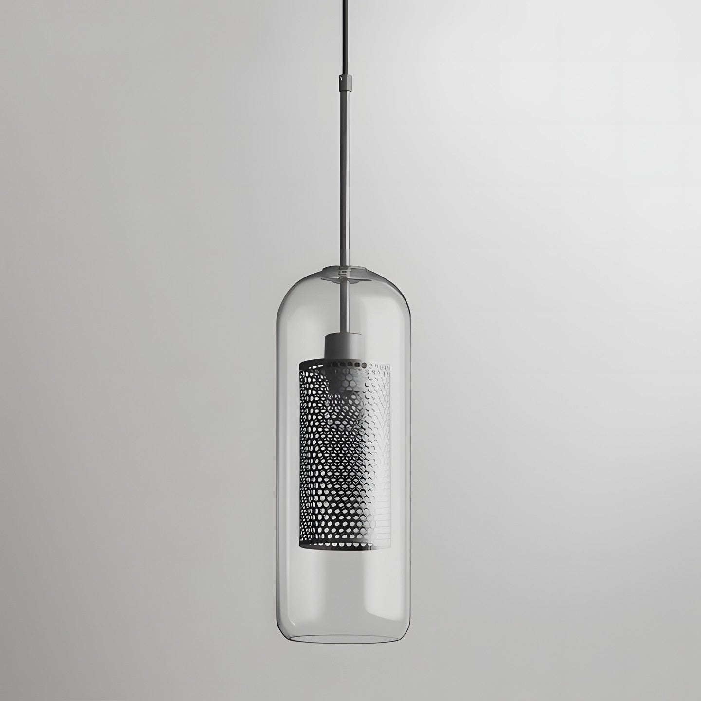 Linc Contemporary Globe Clear Glass Metal Pendant Light