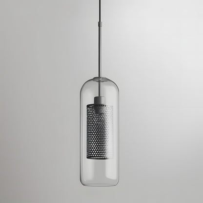 Linc Contemporary Globe Clear Glass Metal Pendant Light