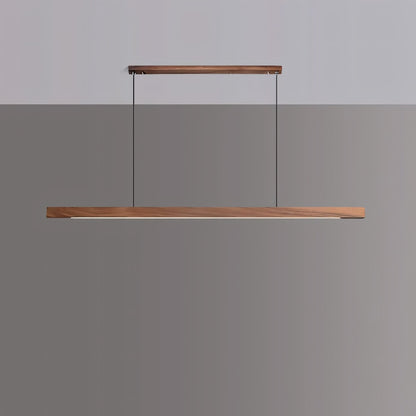 Quorix Log Style Wood Led Linear Pendant Light With Remote Control