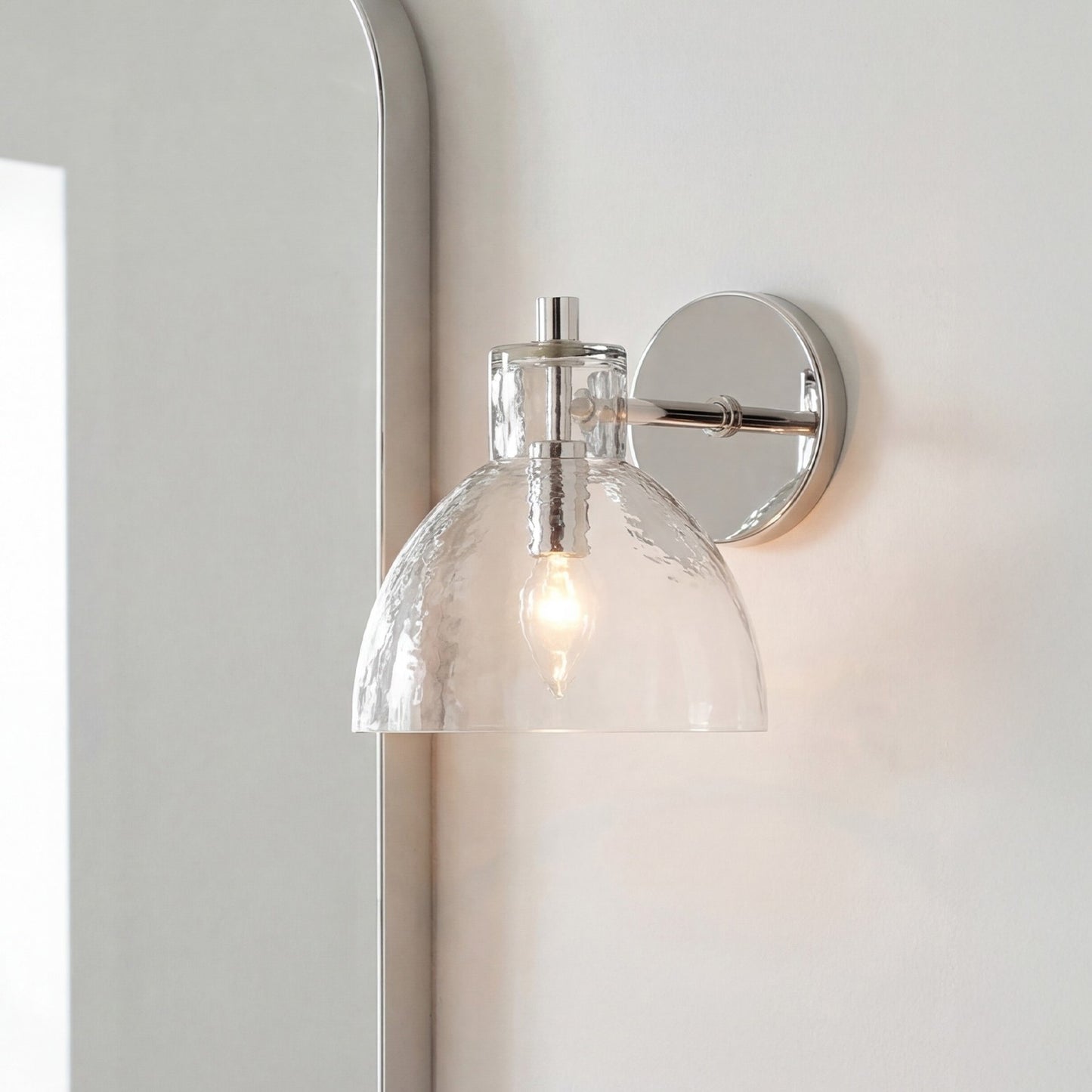 Keen Farmhouse Cooper Recycled Glass Dome Sconce
