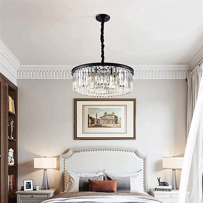 Braxion Modern Crystal Raindrop Round Chandelier