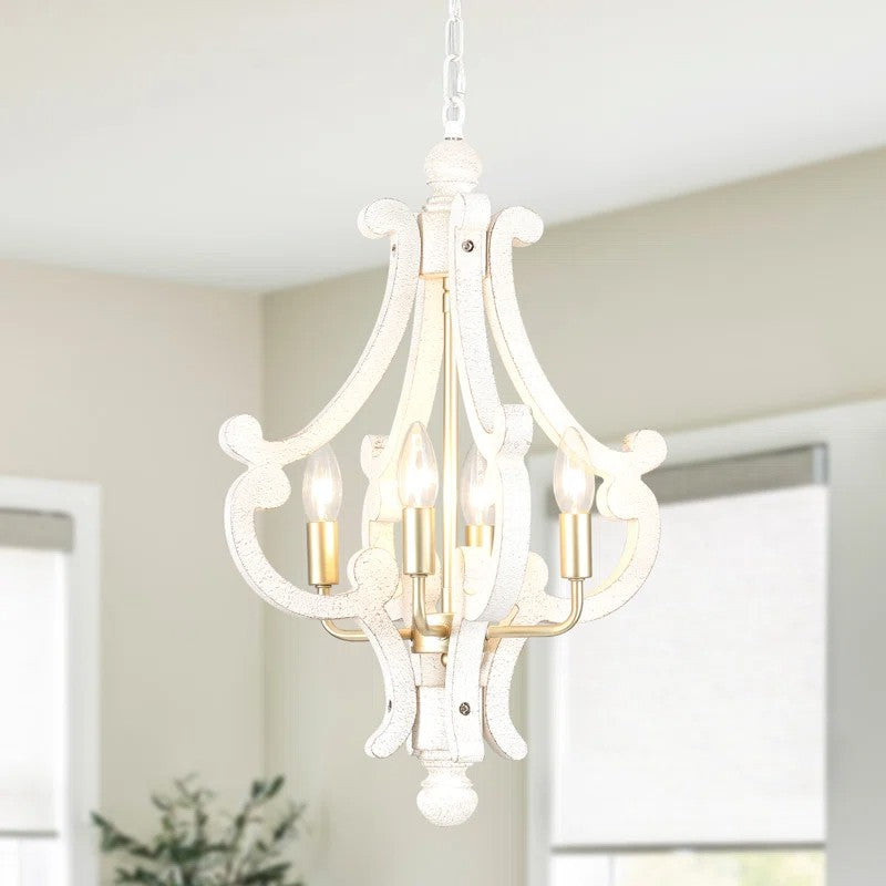 Astridina Rustic Antique Wooden French Country Chandelier