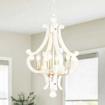 Astridina Rustic Antique Wooden French Country Chandelier