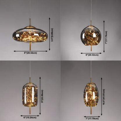 Atria Luxury Led Geometric Globe Sprinkle Pendant Light